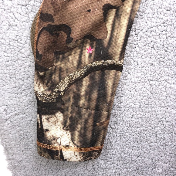 Mossy Oak Break-Up Infinity Mens Green Camo Outdoors Half Zip Jacket Shirt Large - Picture 10 of 16